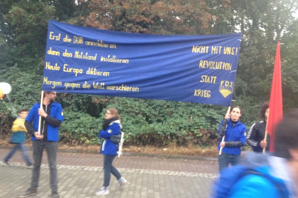 Am 2. Oktober wurden diese FDJ-ler aus einer Antifa-Demo geschmissen.