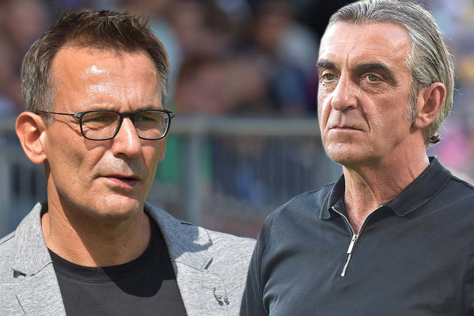 Die Stimmung zwischen dem kaufmännischen Geschäftsführer Michael Born (li.) und Sportgeschäftsführer Ralf Minge (re.) ist angespannt.