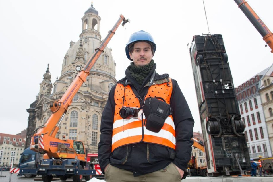 Manaf Malbouni (32) auf dem Neumarkt.