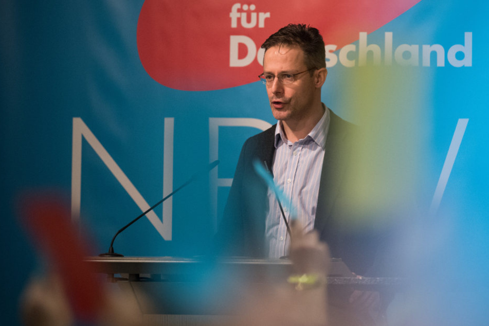 Marcus Pretzell, AfD-Landesvorsitzender in NRW, spricht auf der Landeswahlversammlung seiner Partei.