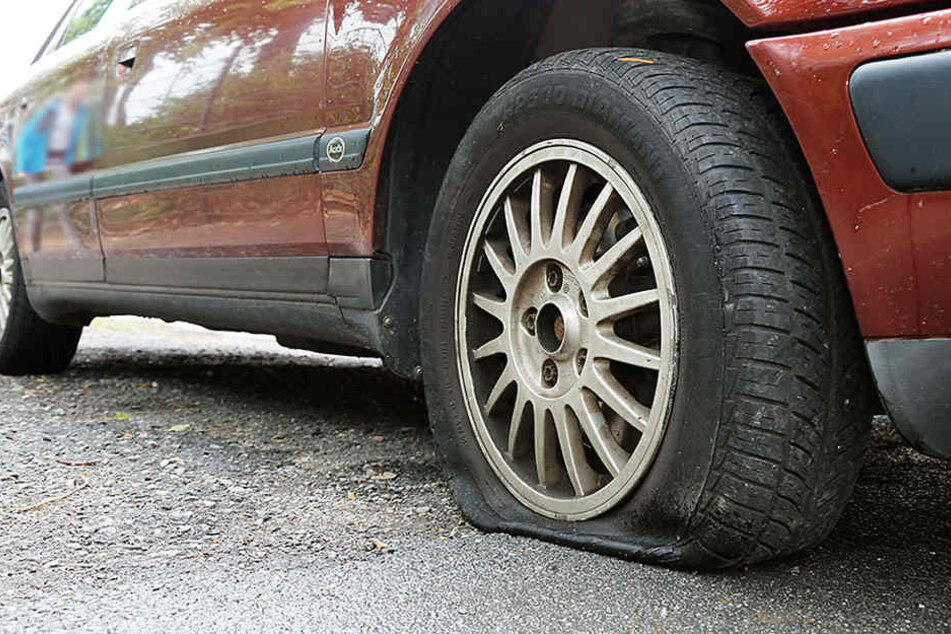 Wieder wurden in Chemnitz Autoreifen zerstochen. (Archivfoto)