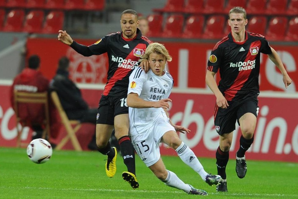 Skjelbred lief auch für Rosenborg BK in der Europa League auf. Hier in Leverkusen.