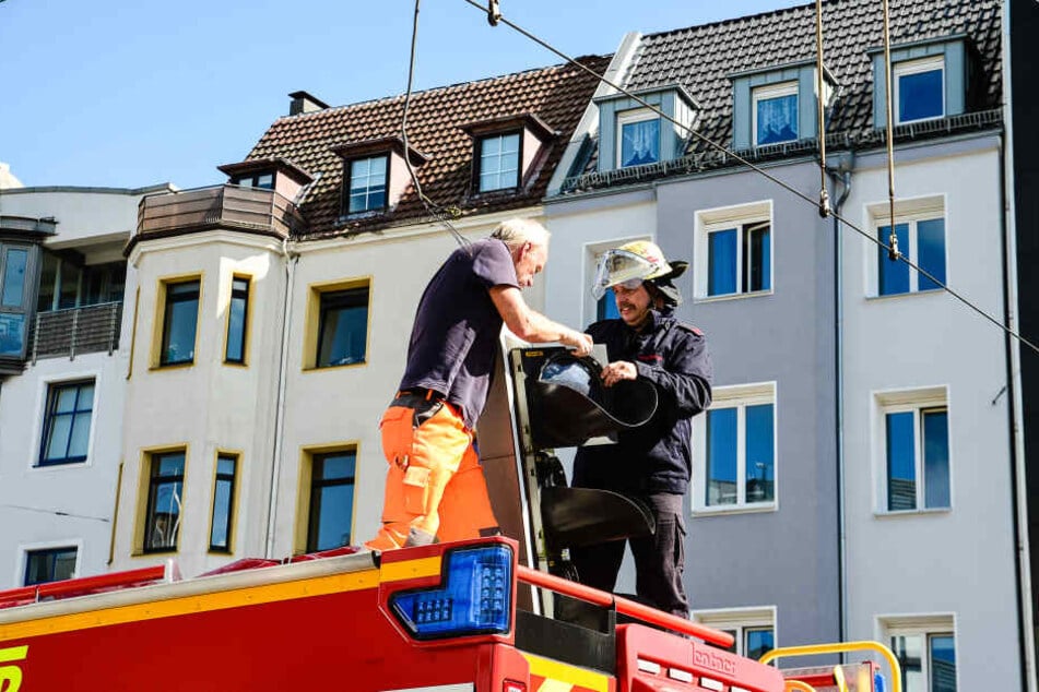 Am Jahnplatz fiel eine Ampel zu Boden.