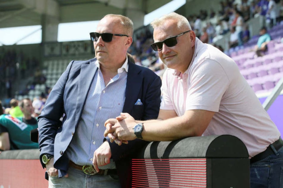 Können stolz auf das Nachwuchsleistungszentrum sein: FCE-Präsident Helge Leonhardt (l.) und Geschäftsführer Michael Voigt.