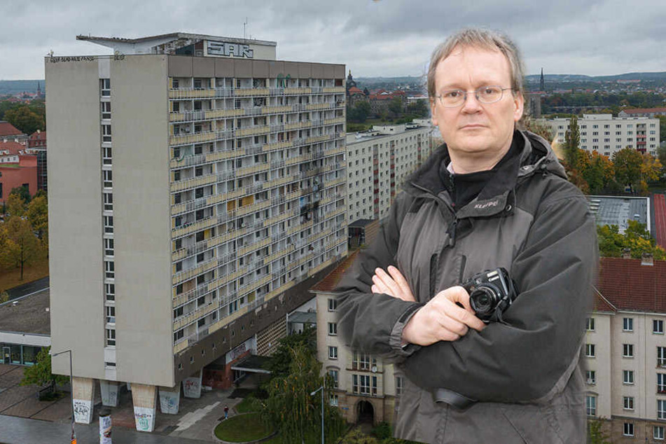 Die Mieter im Hochhaus am Pirnaischen Platz müssen momentan ohne Heizung auskommen.