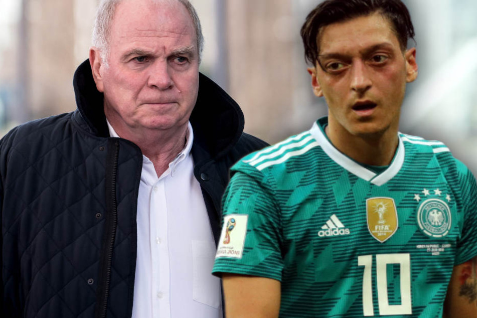 Uli Hoeneß (l.) hat Mesut Özil (r.) nach Rücktritt aus DFB-Team scharf kritisiert.