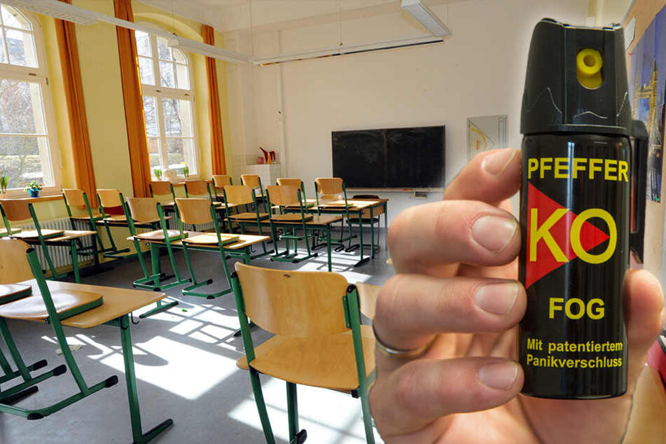 Das Pfefferspray wurde in einem Klassenzimmer versprüht.