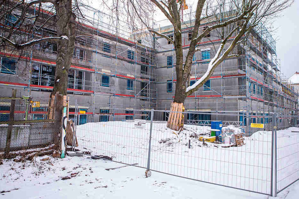 Am Montag wurde eine tote Frau auf dieser Leipziger Baustelle entdeckt.