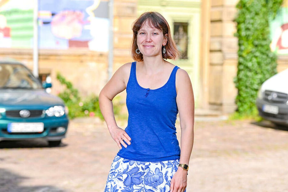 Die Dresdner Chemieingenieur-Studentin Maria Stier (34) ist heute Wahlvorstand im Wahlbezirk 11300 - Gymnasium Dreikönigsschule.