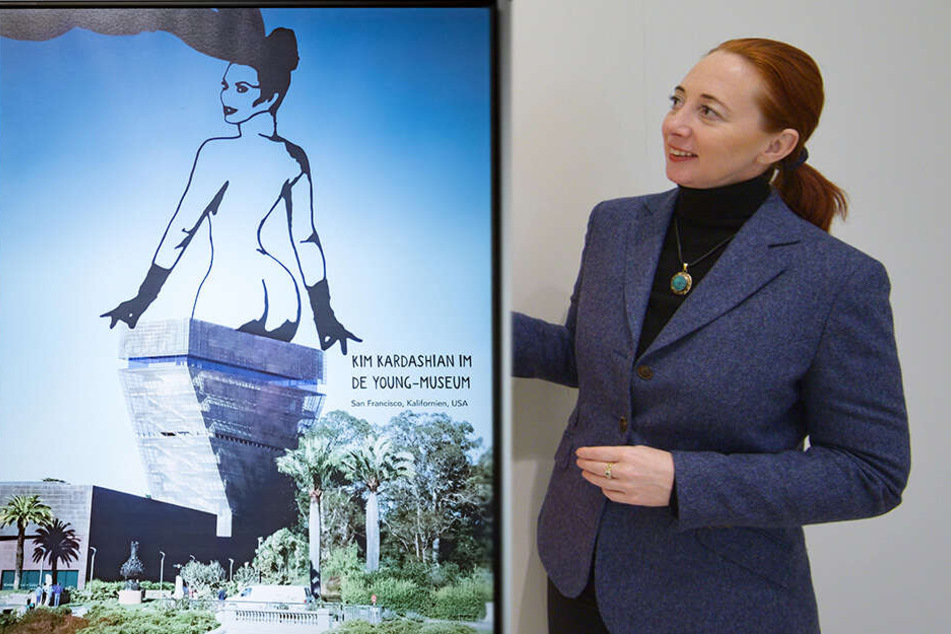 Schloss-Herrin Partizia Meyn (46) ist mit der beendeten Scherenschnitt-Ausstellung zufrieden (Bildmontage).
