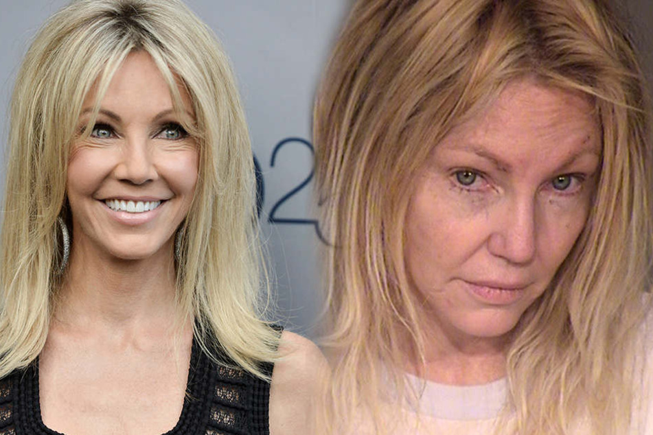 Das vom Ventura County Sheriff's Office zur Verfügung gestellte Foto (rechts) zeigt die US-Schauspielerin Heather Locklear nach ihrer Festnahme im Februar 2018.