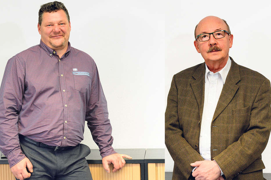 SDG-Betriebsleiter
Mirko Froß (49, li.) und: Ein Leben für die
Dampfeisenbahn:
Roland Ende (59)