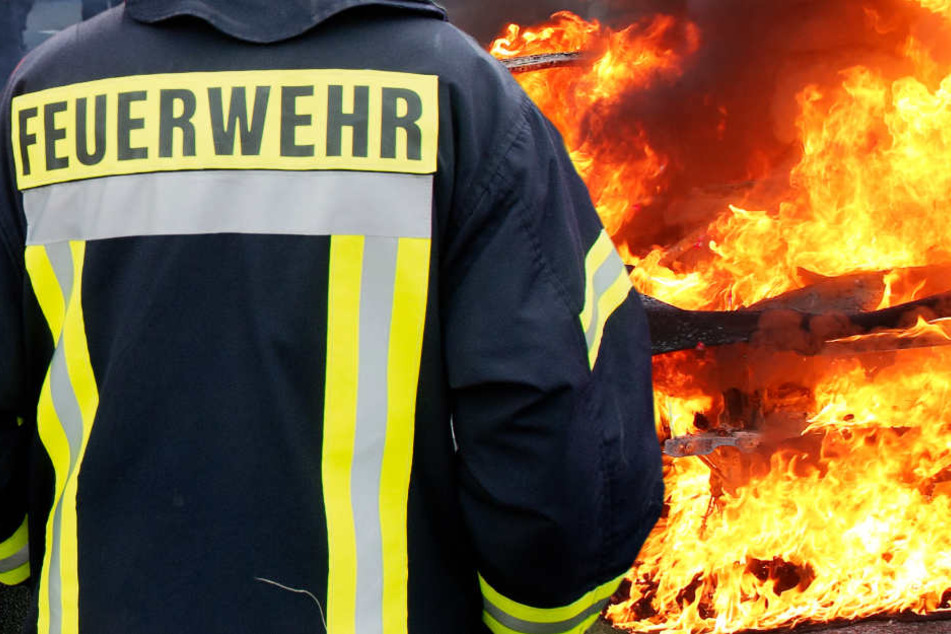 Das Auto stand komplett in Flammen (Symbolbild).