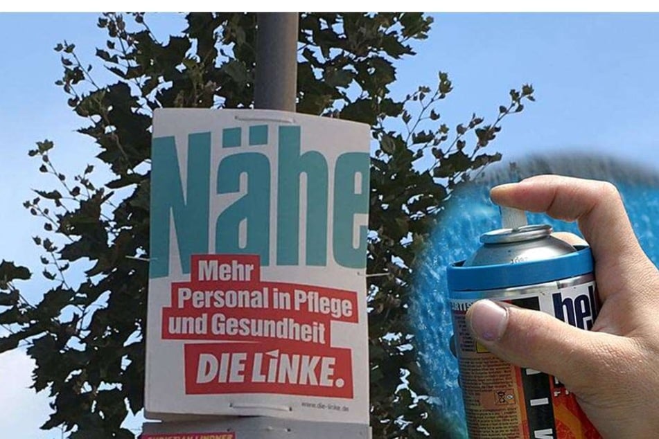 Unbekannte haben Wahlplakate der Linken in Belgern-Schildau bei Torgau mit Hakenkreuzen beschmiert (Symbolbild).