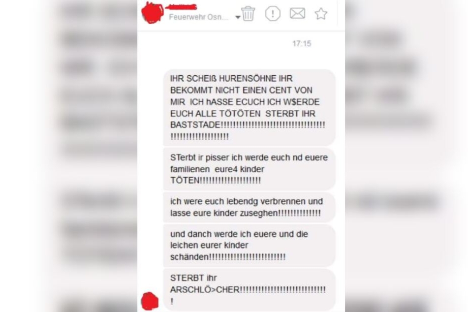 Mit dieser Nachricht wendete sich der Mann an die Feuerwehr.