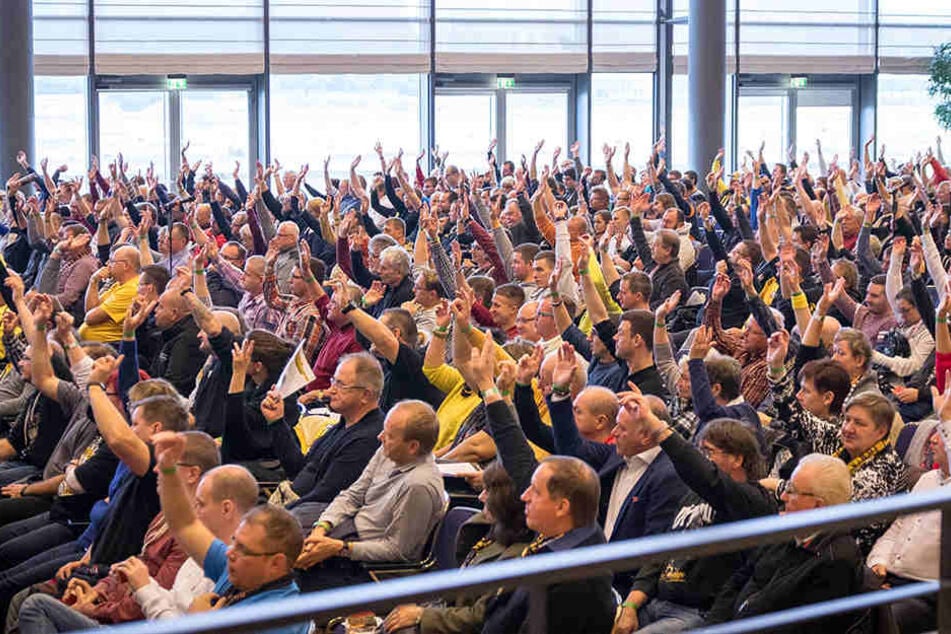 Mit überwältigender Mehrheit stimmten die anwesenden Dynamo-Mitglieder am Samstag im Congress Center für den Bau eines neuen Trainingsgeländes im Ostragehege.