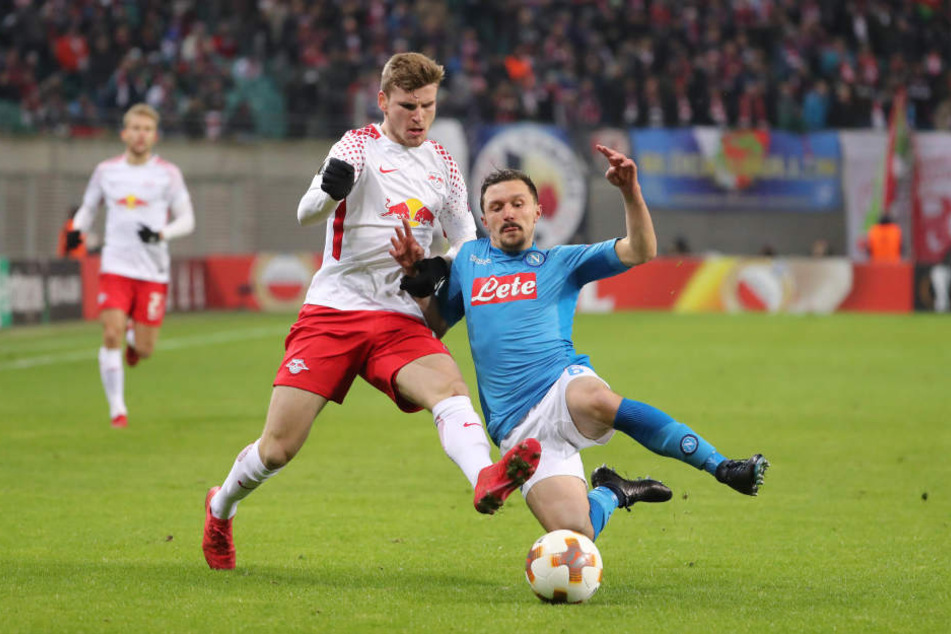 Gegen den SSC Neapel konnte sich RB Leipzig nur knapp aufgrund der Auswärtstorregel eine Runde weiter kämpfen.