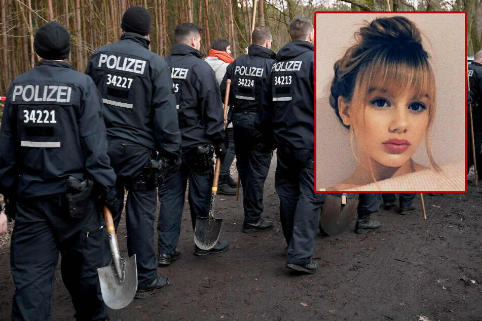 Die Polizei, ausgestattet mit Spaten, suchte bis in den späten Abend nach Rebecca.