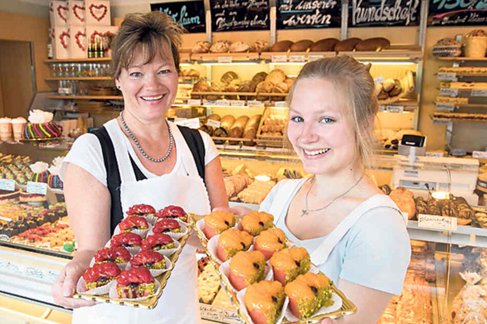 Auch Katrin (50) und Lina Trepte
(17) arbeiten in dem Familienbetrieb.