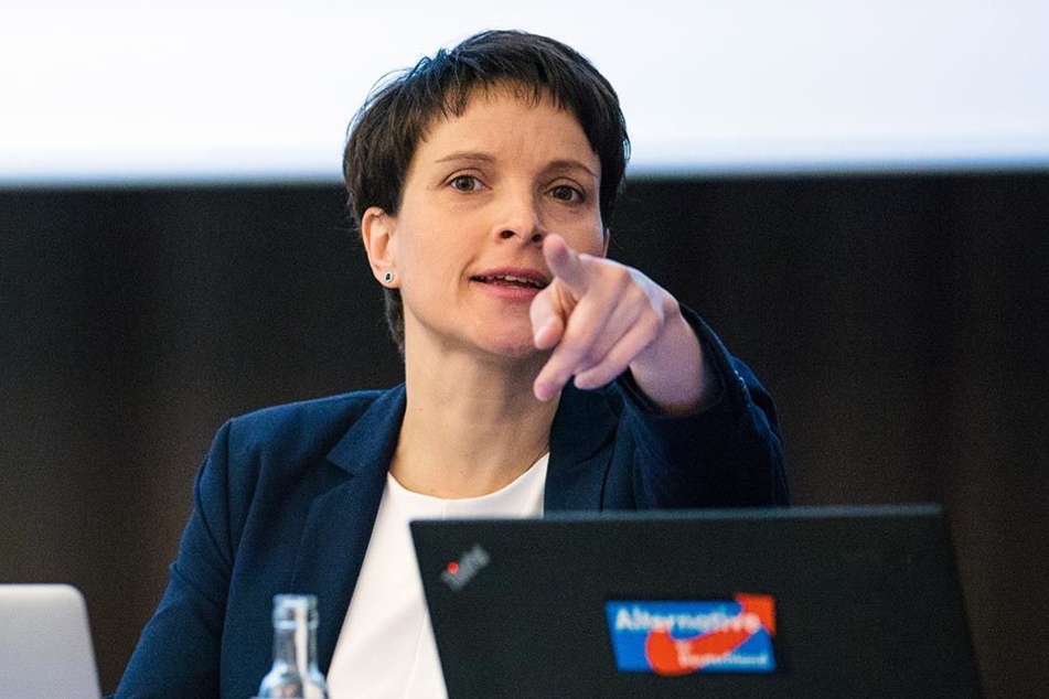 Frauke Petry beim Landesparteitag der AfD in Weinböhla.