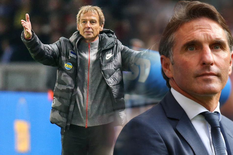 Wird Bruno Labbadia (r.) der Nachfolger von Jürgen Klinsmann (l.)?