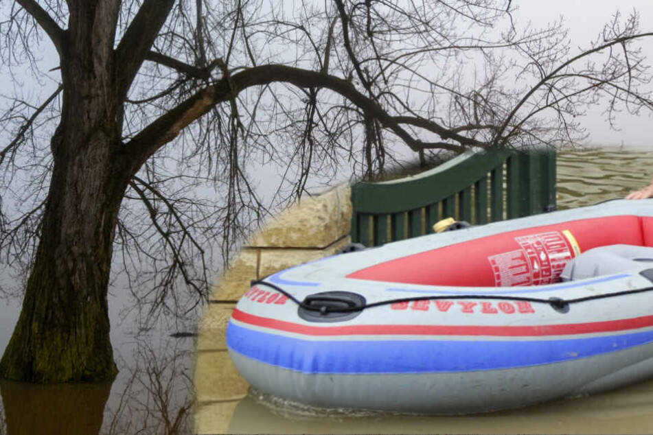 Mit einem einfachen Schlauchboot wollten die Beiden über den Fluss fahren. (Symbolbild)