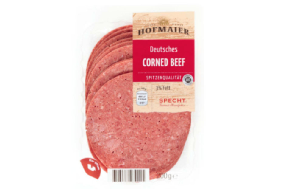 Dieses Corned Beef der Marke "Hofmaier" könnte Listeria-Bakterien enthalten.