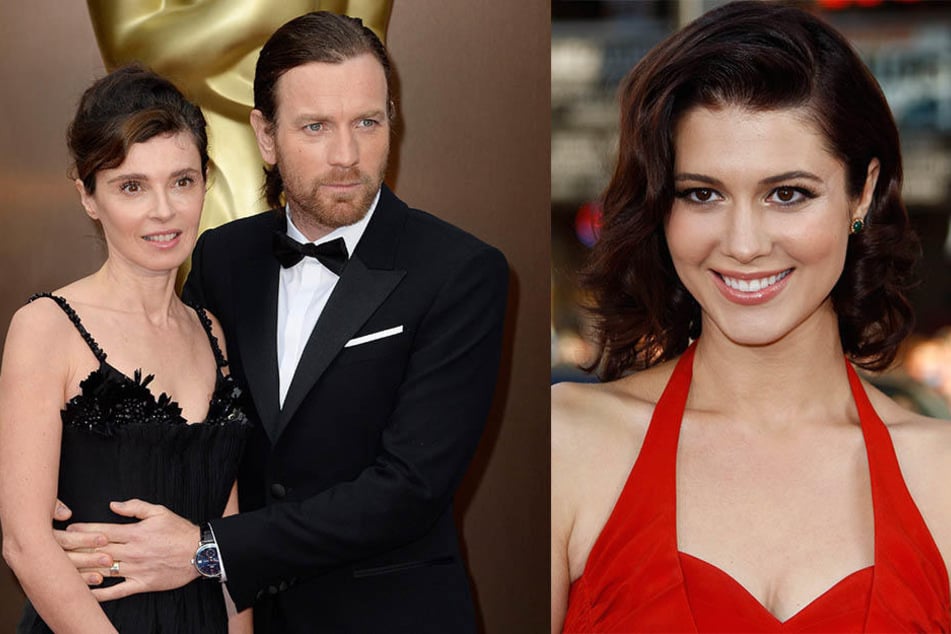 Mit seiner Eve Mavrakis (li.) hat Ewan McGregor (M.) vier gemeinsame Kinder. Die Ehe ging wegen einer Affäre mit Mary Elizabeth Winstead (re.) in die Brüche