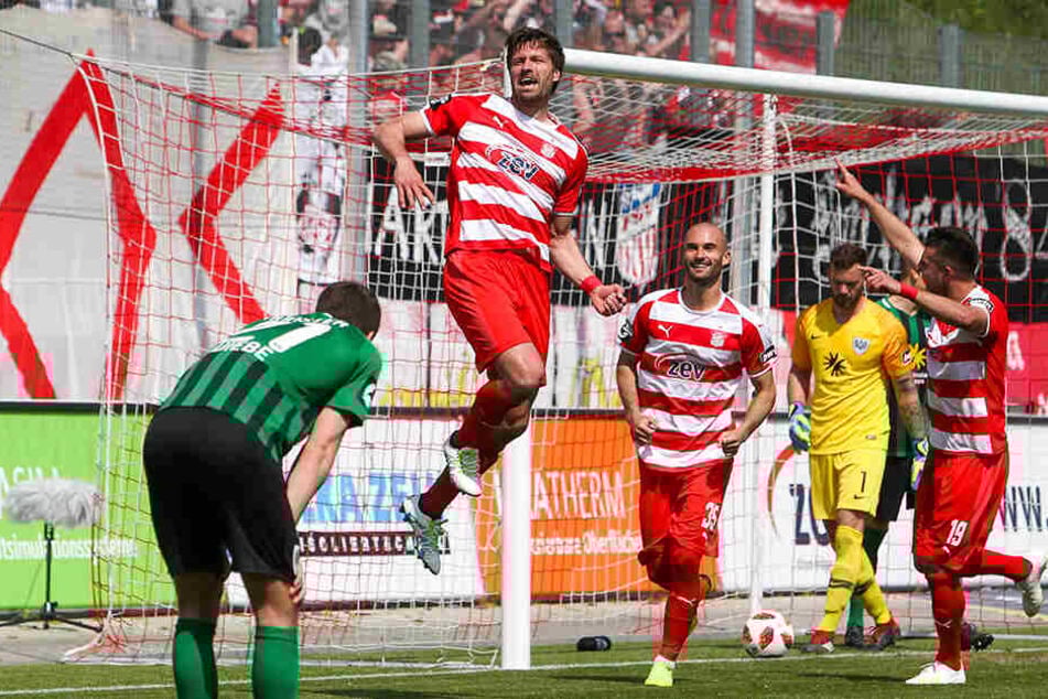 Beim letzten Saisonspiel gegen Münster feierte Ronny König seinen Treffer zum 1:0 - es war sein insgesamt elfter.