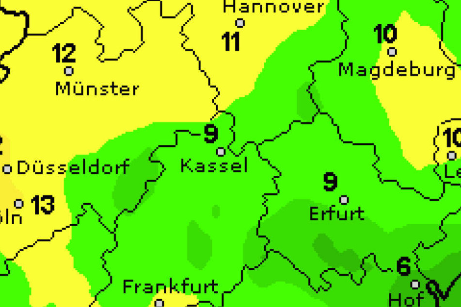Am Mittwoch wird es bis zu 12 Grad warm...