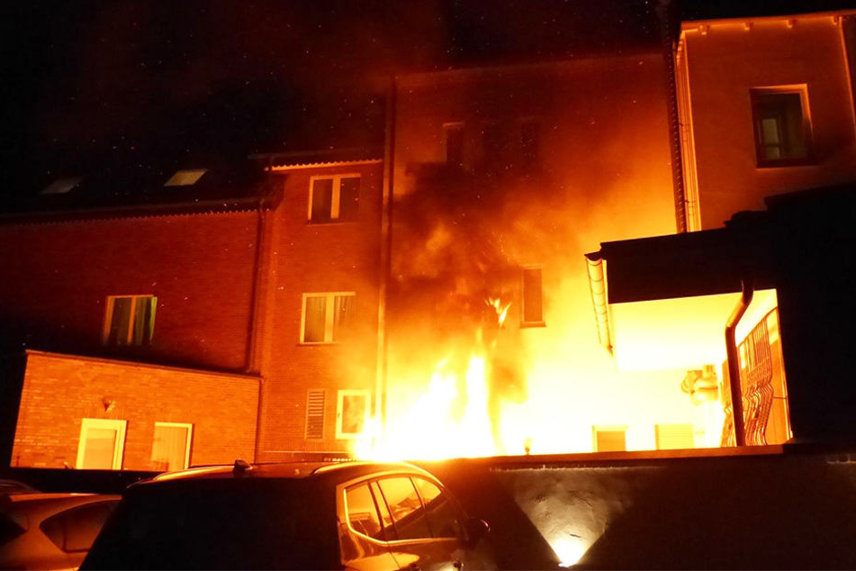 Die Müllcontainer wurden bei dem Brand komplett zerstört.
