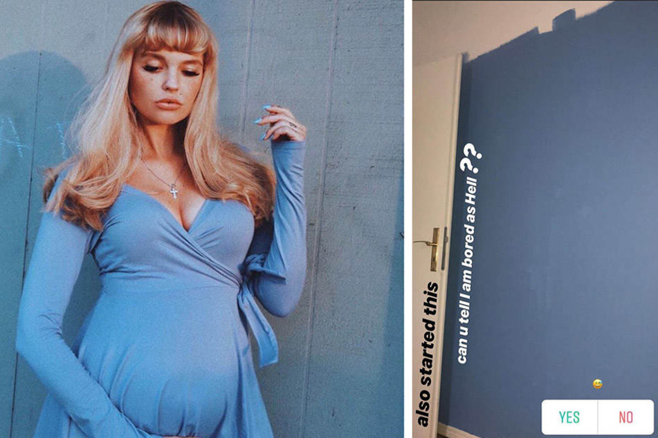 Bonnie Strange hat eine neue Lieblingsfarme: Babyblau.