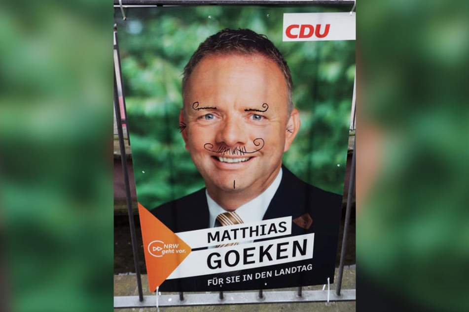 Auch die Plakate von CDU-Politiker Matthias Goeken wurden verschandelt.