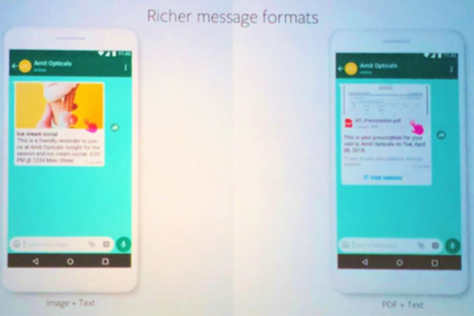 So soll sie bald aussehen: Die Werbung auf WhatsApp.