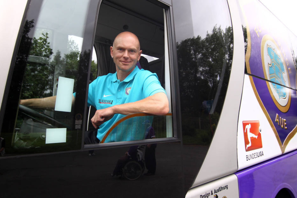 FCE-Busfahrer Heiko Martin hat auch in dieser Saison einige "Kanten" zu bewältigen.