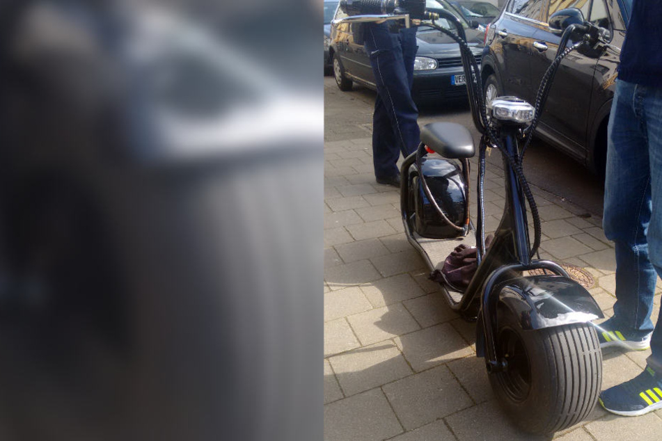 Dieses innovative Gefährt brachte die Polizisten zum Staunen.