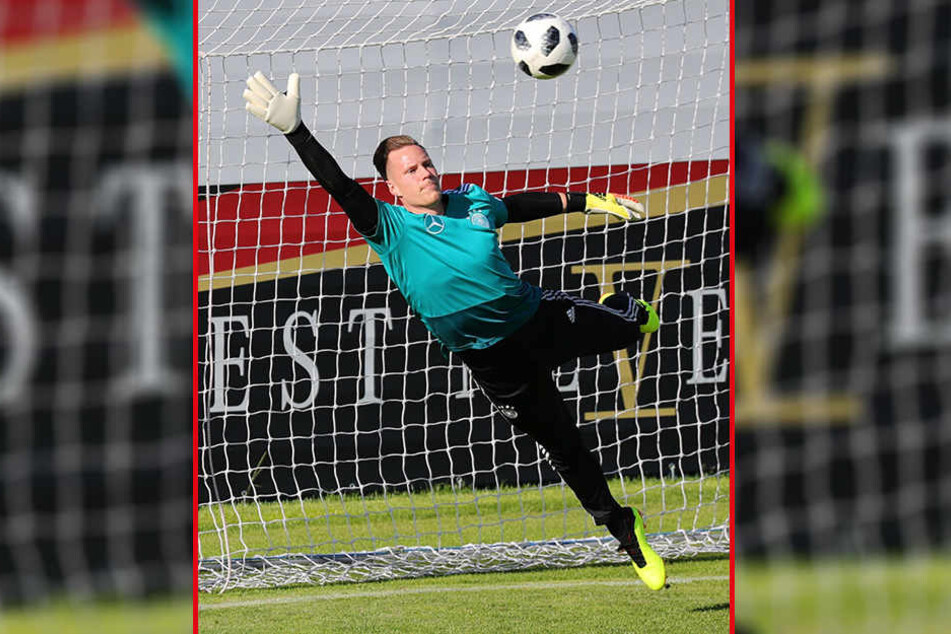 Marc-André ter Stegen mit besten Haltungsnoten. Von ihm will sich Dynamos Markus Schubert im Trainingslager einiges abgucken.