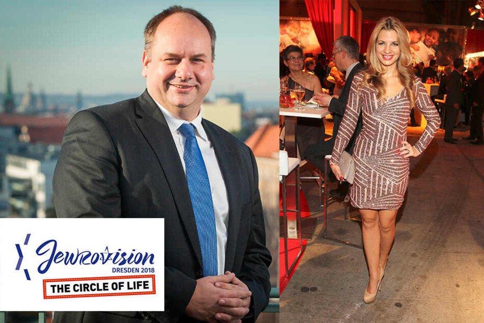 OB Dirk Hilbert (46, FDP, F.) ist
Schirmherr, ebenso wie Sachsens
MP Michael Kretschmer (42, CDU). Gern gesehener
Gast
der "Jewrovision":
Susan Sideropoulos
(37, re.).