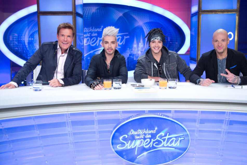 2013 saßen Bill und Tom Kaulitz neben Dieter Bohlen (l.) und Culcha-Candela-Sänger Mateo (r.) in der DSDS-Jury.