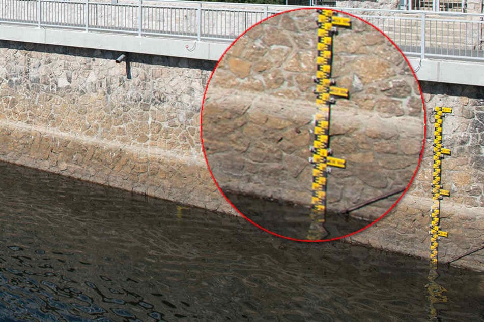 Talsperre Eibenstock hat einen niedrigen Wasserstand zu beklagen.
