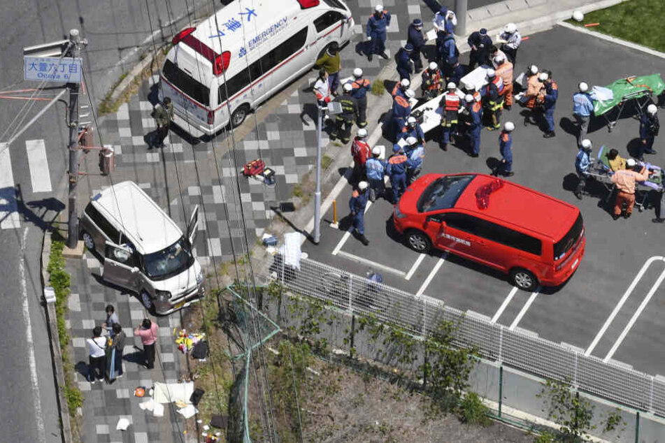 Blick vom Hubschrauber auf den Unfall-Ort.
