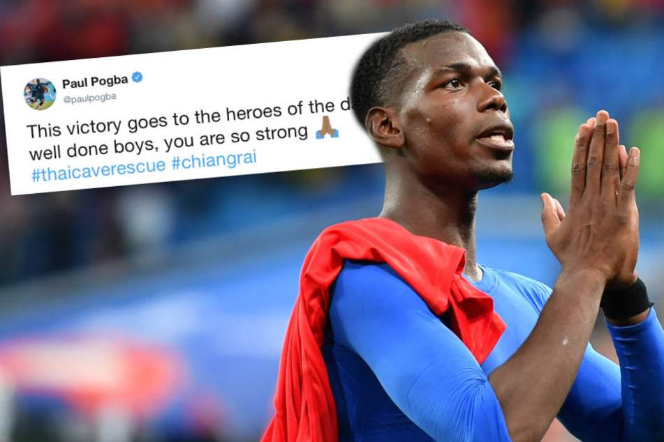 Paul Pogba jubelt nach dem gewonenen Spiel.
