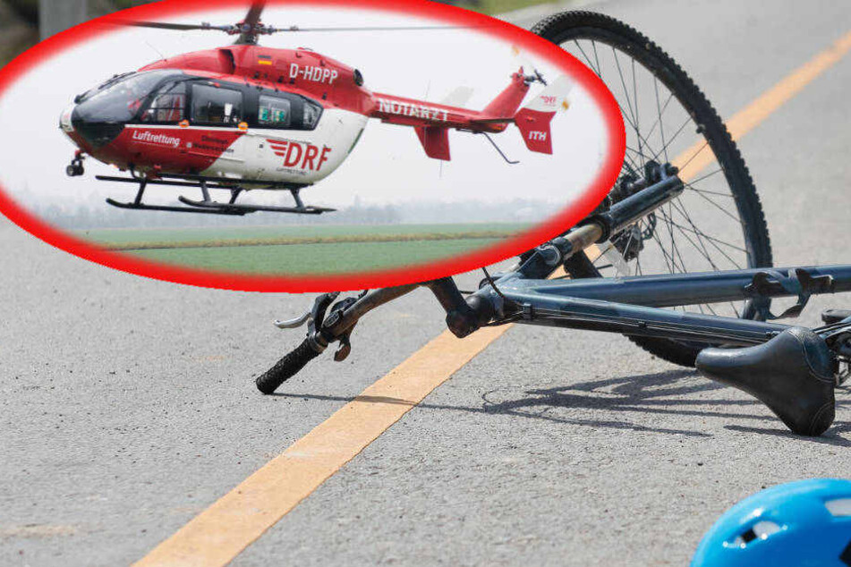 Der Mann musste mit einem Rettungs-Hubschrauber in ein Krankenhaus geflogen werden.