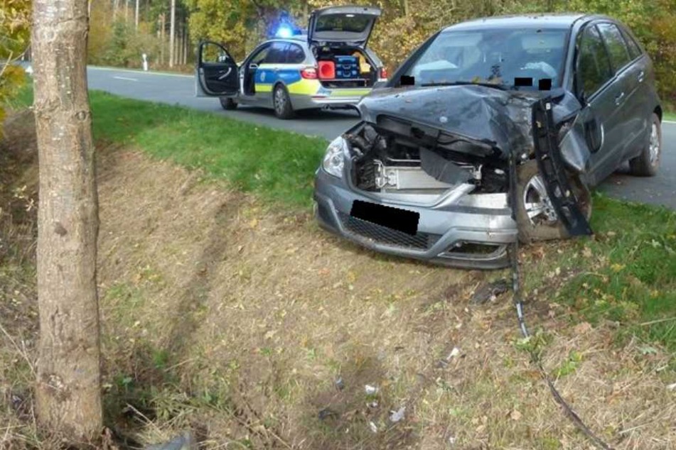 An dem Unfallwagen entstand Totalschaden.