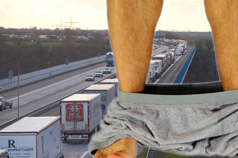 Der Mann war splitternackt. (Symbolbild/Fotomontage)