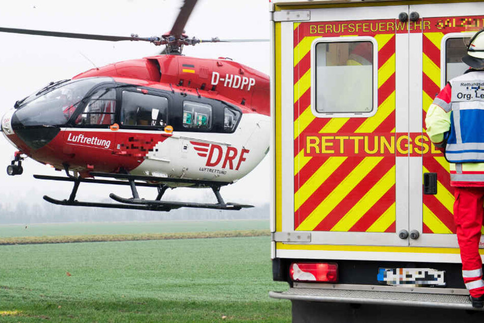 Ein Rettungshubschrauber brachte den Verletzten in die Uniklinik in Gießen (Symbolbild).