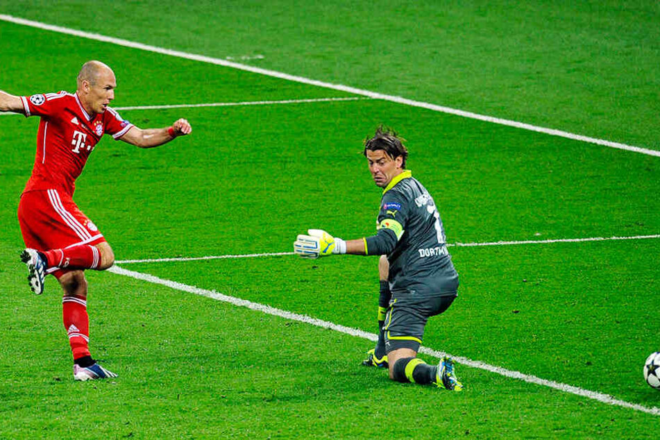 Das wichtigste Tor in Arjen Robbens (l.) Karriere: Im Champions-League-Finale am 25. Mai 2013 gegen Borussia Dortmund erzielte er den 2:1-Siegtreffer für den FC Bayern München.