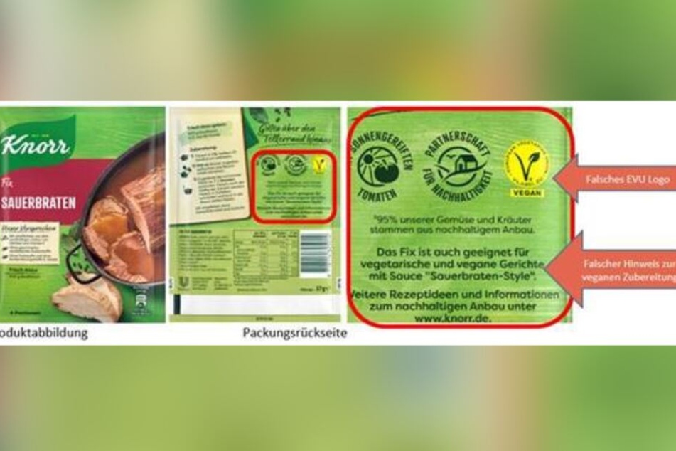 Die Würzmischung ist fälschlicherweise als vegan ausgezeichnet.