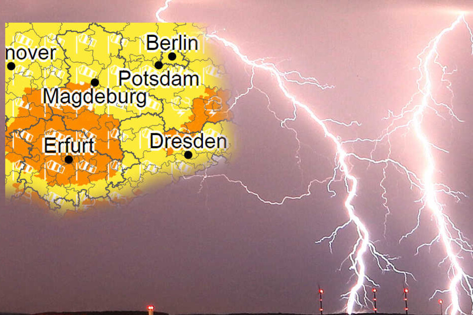 Der Deutsche Wetterdienst warnt vor schweren Gewittern und Sturmböen.