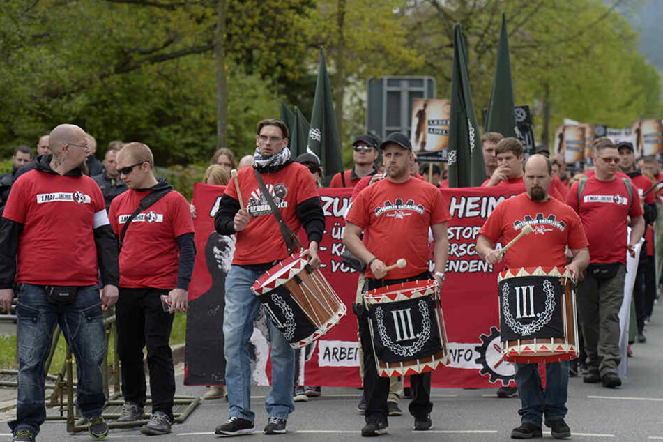 Ein Aufmarsch der Partei "Der III. Weg" in Thüringen.